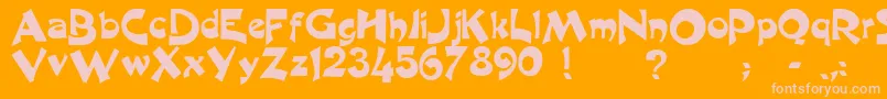 Harquil Font – Pink Fonts on Orange Background
