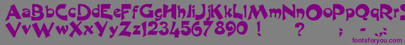 フォントHarquil – 紫色のフォント、灰色の背景