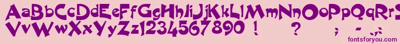 Harquil Font – Purple Fonts on Pink Background