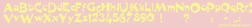 Harquil Font – Yellow Fonts on Pink Background