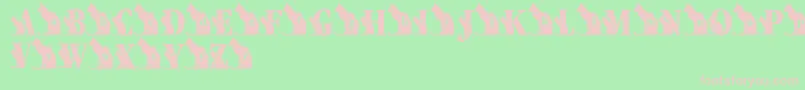 LmsKatsCat Font – Pink Fonts on Green Background