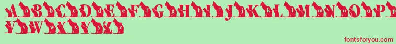 LmsKatsCat Font – Red Fonts on Green Background