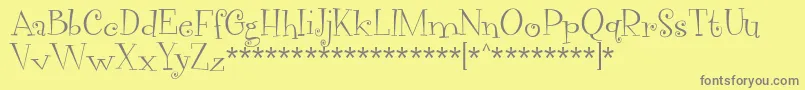 VegacuteDemo Font – Gray Fonts on Yellow Background