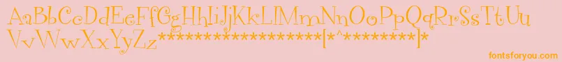 VegacuteDemo Font – Orange Fonts on Pink Background