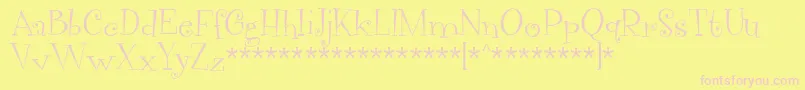VegacuteDemo Font – Pink Fonts on Yellow Background