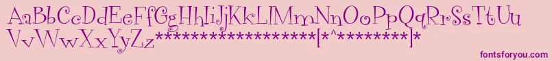 VegacuteDemo Font – Purple Fonts on Pink Background