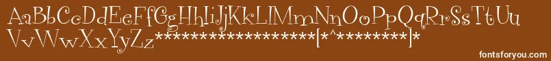 VegacuteDemo Font – White Fonts on Brown Background