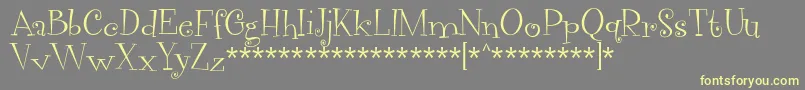 VegacuteDemo Font – Yellow Fonts on Gray Background