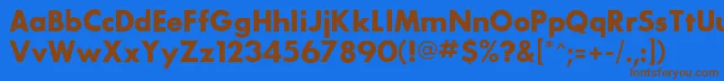 Шрифт Sansserifbldflf – коричневые шрифты на синем фоне