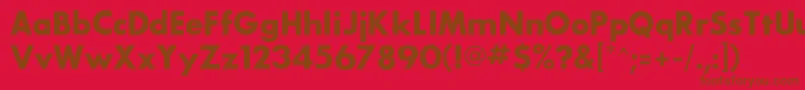Police Sansserifbldflf – polices brunes sur fond rouge