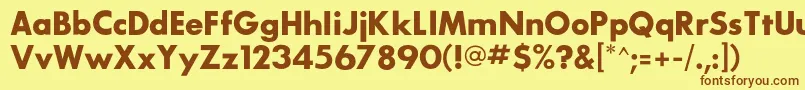 Sansserifbldflf Font – Brown Fonts on Yellow Background