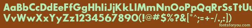 Sansserifbldflf Font – Green Fonts on Brown Background