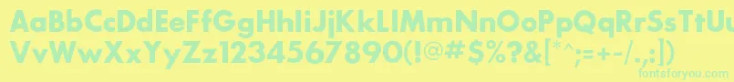 Шрифт Sansserifbldflf – зелёные шрифты на жёлтом фоне