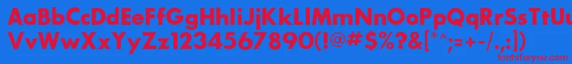 Sansserifbldflf Font – Red Fonts on Blue Background