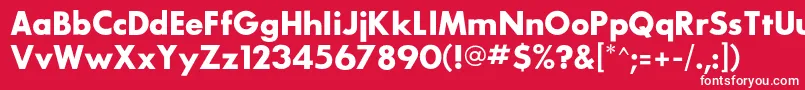 Sansserifbldflf Font – White Fonts on Red Background