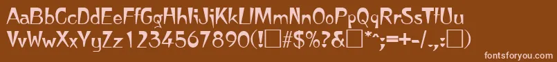 Czcionka JapanetteRegular – różowe czcionki na brązowym tle