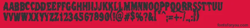 Vtc Nightofthedeadcorruptcaps Font – Black Fonts on Red Background