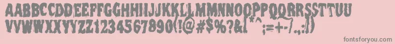 Vtc Nightofthedeadcorruptcaps Font – Gray Fonts on Pink Background