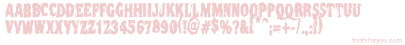 Vtc Nightofthedeadcorruptcaps Font – Pink Fonts on White Background