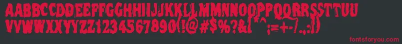Vtc Nightofthedeadcorruptcaps-Schriftart – Rote Schriften auf schwarzem Hintergrund