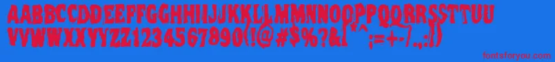 Vtc Nightofthedeadcorruptcaps Font – Red Fonts on Blue Background