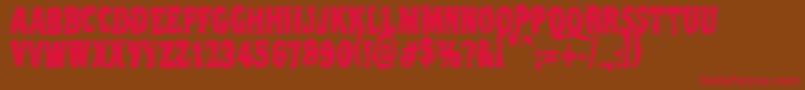 Vtc Nightofthedeadcorruptcaps Font – Red Fonts on Brown Background