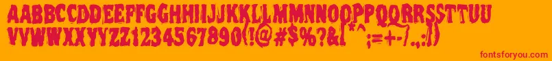 Vtc Nightofthedeadcorruptcaps Font – Red Fonts on Orange Background