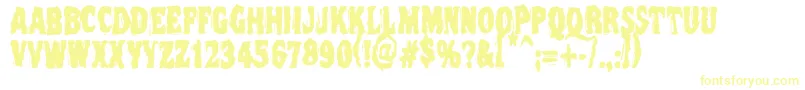 Vtc Nightofthedeadcorruptcaps Font – Yellow Fonts on White Background