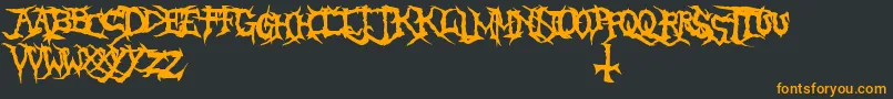 BrutalTooth Font – Orange Fonts on Black Background