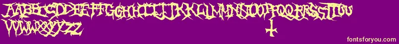 Lisätietoja BrutalTooth-fontista BrutalTooth-fontti – keltaiset fontit violetilla taustalla