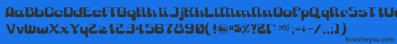 Gravity ffy Font – Black Fonts on Blue Background