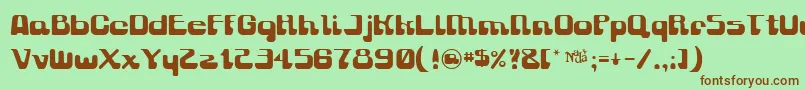 Gravity ffy Font – Brown Fonts on Green Background