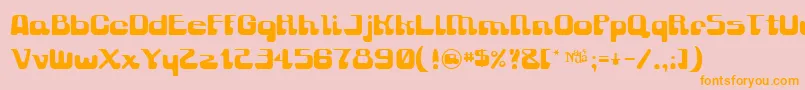 Gravity ffy Font – Orange Fonts on Pink Background