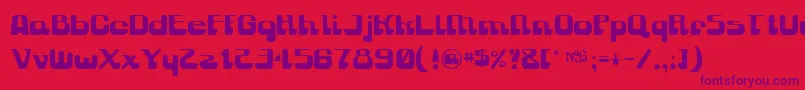 Czcionka Gravity ffy – fioletowe czcionki na czerwonym tle