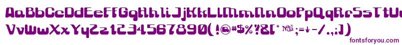 Gravity ffy-Schriftart – Violette Schriften auf weißem Hintergrund