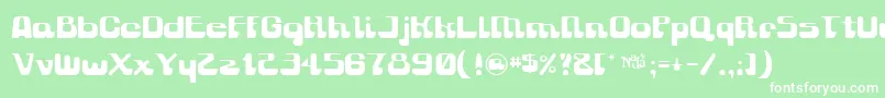Gravity ffy Font – White Fonts on Green Background