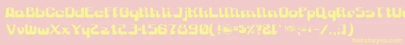 Gravity ffy Font – Yellow Fonts on Pink Background
