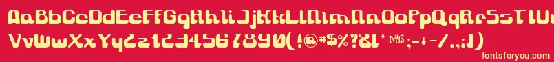 Gravity ffy Font – Yellow Fonts on Red Background