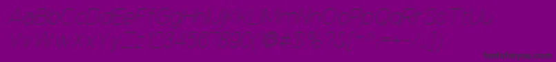 NuorderThinitalic-Schriftart – Schwarze Schriften auf violettem Hintergrund