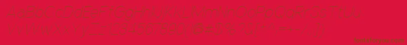 NuorderThinitalic Font – Brown Fonts on Red Background