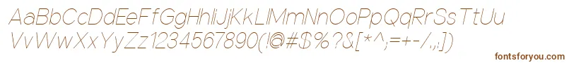 NuorderThinitalic Font – Brown Fonts on White Background