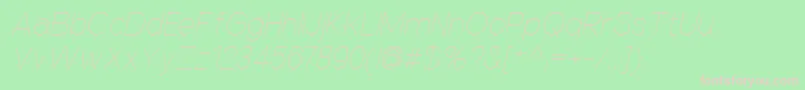 NuorderThinitalic Font – Pink Fonts on Green Background