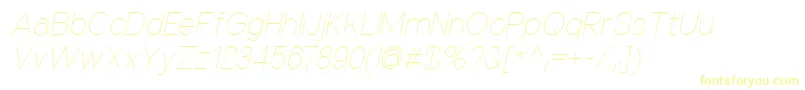 NuorderThinitalic-Schriftart – Gelbe Schriften