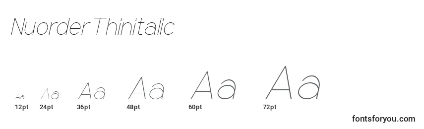 NuorderThinitalic Font Sizes