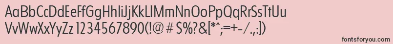 フォントFloridaserialLightRegular – ピンクの背景に黒い文字