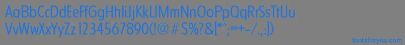 フォントFloridaserialLightRegular – 灰色の背景に青い文字
