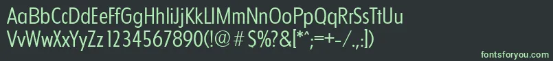Czcionka FloridaserialLightRegular – zielone czcionki na czarnym tle