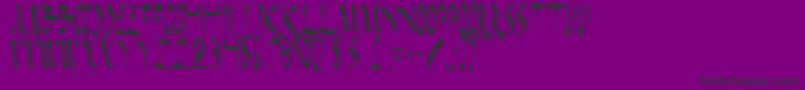 Darkhc-Schriftart – Schwarze Schriften auf violettem Hintergrund