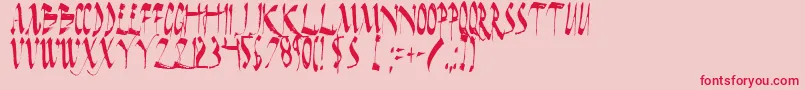 Darkhc Font – Red Fonts on Pink Background
