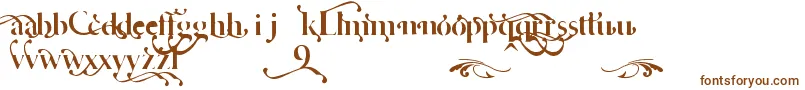 Шрифт CafeLounge19Trial – коричневые шрифты на белом фоне